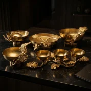 ست پذیرایی برگ انجیری گلد
